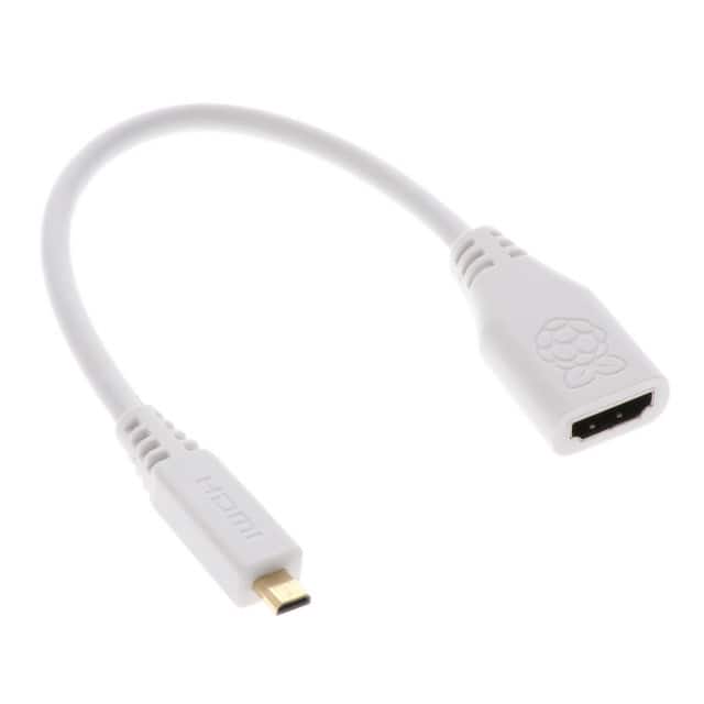 RPI HDMI ADAPTER WHITE MICROHDMI TO STANDARD ADAP