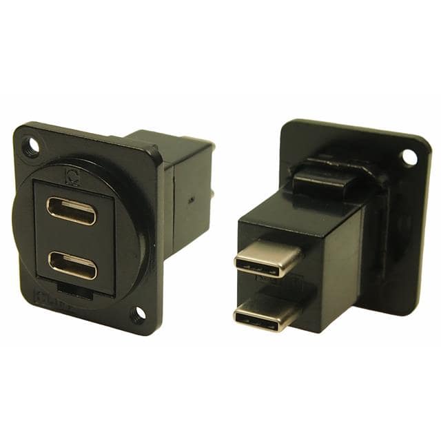 CP30212M3B FT BLK METAL DUAL USBC(F-M) M3