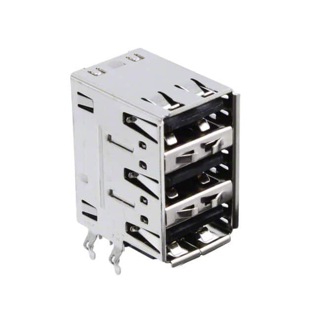 1001-007-01020 CONN RCPT USB1.1 TYPEA STACK R/A
