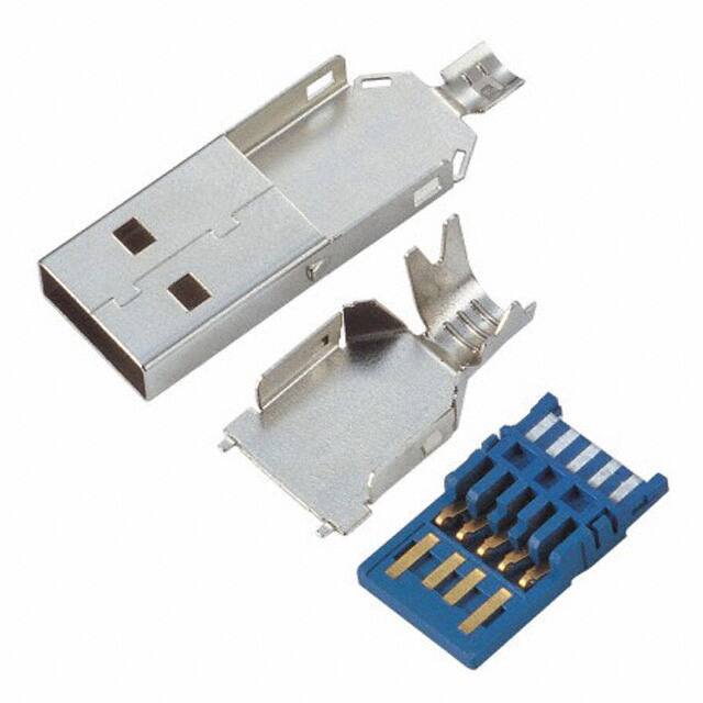 1003-023-01300 CONN PLUG USB3.0 TYPEA 9POS SLD
