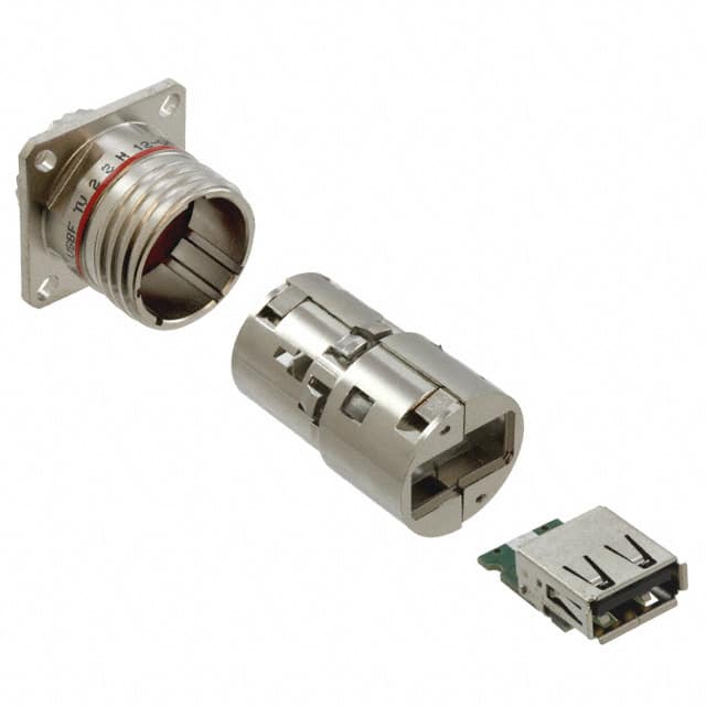 USBFTV22N CONN RCP USB2.0 TYPEA 4P PNL MNT