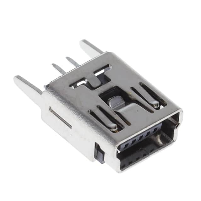 MUSB-B5-S-VT-LSP MINI USB, TYPE B, VERTICAL, THRO