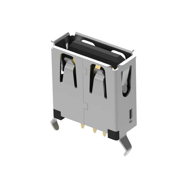 USB1040-GF-L-B USB A SKT, TH, VERTICAL, GF, WIT