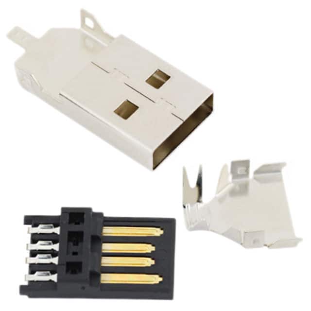 50-00466 CONN PLUG USB2.0 TYPEA 4POS SLD