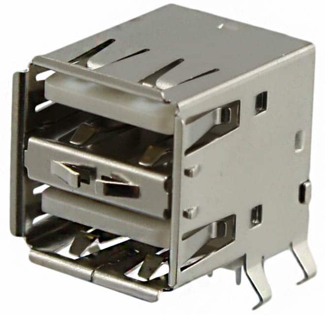 USB-A2HSW6 CONN RCPT TYPEA STACKED 8POS R/A