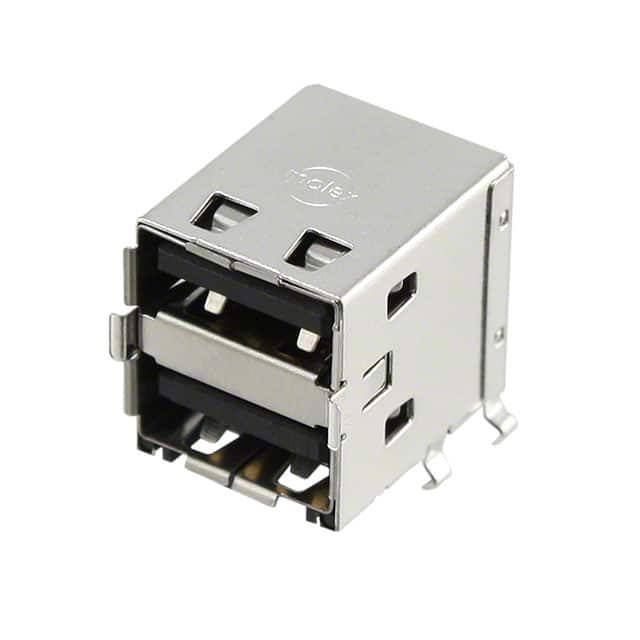 0672983090 CONN RCPT TYPEA STACKED 8POS R/A