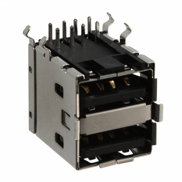 0672983091 CONN RCPT TYPEA STACKED 8POS R/A