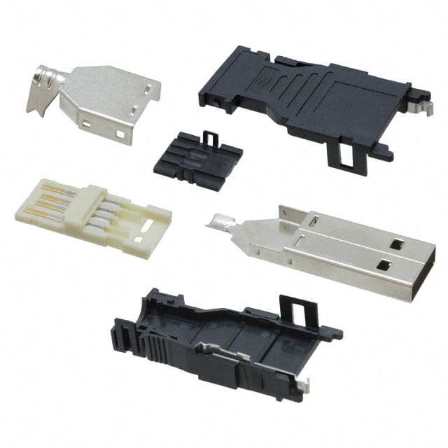 2040305-1 CONN PLUG USB2.0 TYPEA 4POS SLD