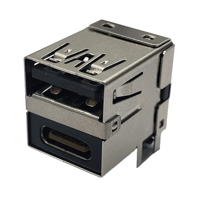 USB-A3-C31-D-RA-CS1 CONN USB TYPE-A OVER TYPE-C RIGH