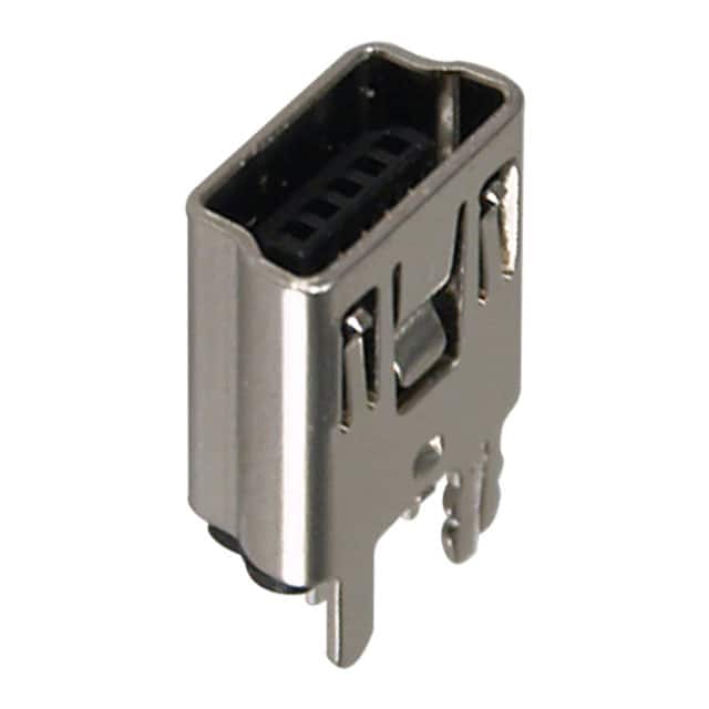 KMBVX-TH-5S-B30 MINI USB B VERT. 5P, BLK, 30U, R