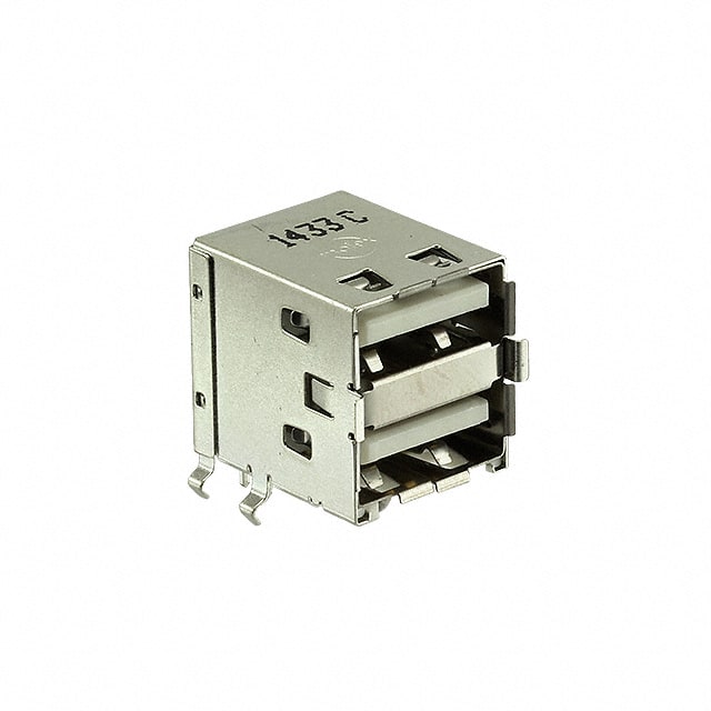 0672982090 CONN RCPT TYPEA STACKED 8P TH RA