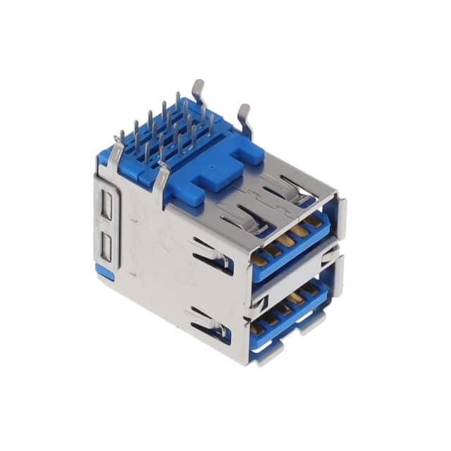 KUSBX-AS2N9-1-BL30 CONN RCPT STACKED USB TYPE A R/A