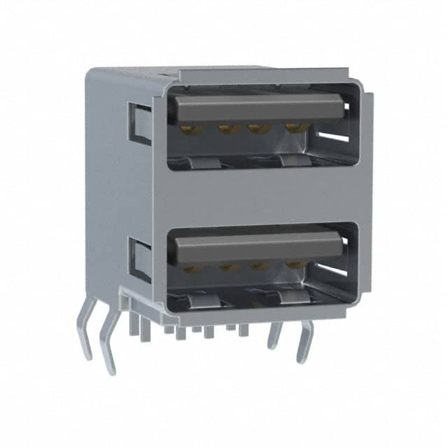 USB-A-D-F-B-TH CONN RCPT USB2.0 TYPEA STACK R/A