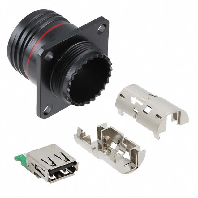 USBFTV22ZN CONN RCP USB2.0 TYPEA 4P PNL MNT