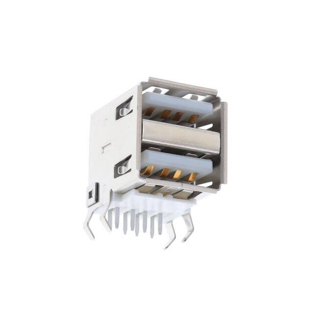 USB-A-D-S-W-TH CONN RCPT USB2.0 TYPEA STACK R/A