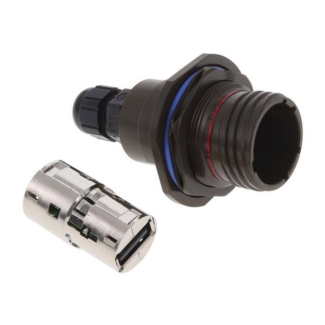 USBFTV7PE2G CONN RCP USB2.0 TYPEA 4P PNL MNT
