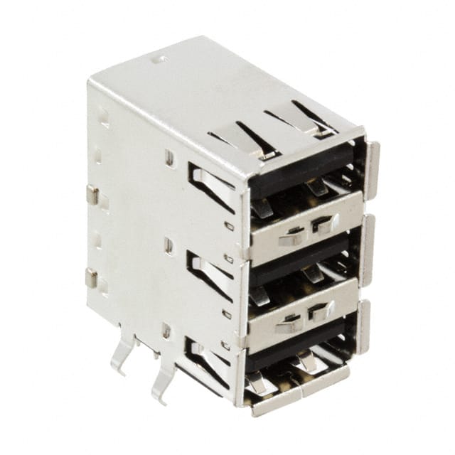 33UBAR-TSN1R CONN RCPT TYPEA STACKED 12POS RA