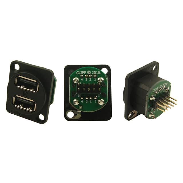 CP30100 XLR DUAL USB2 CSK HOLES