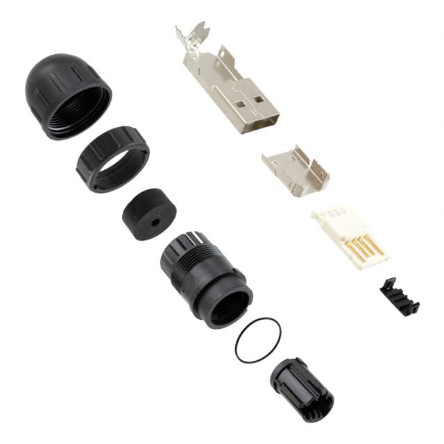 DCC-USBAB-180 CONN PLUG USB2.0 TYPEA 4POS SLD
