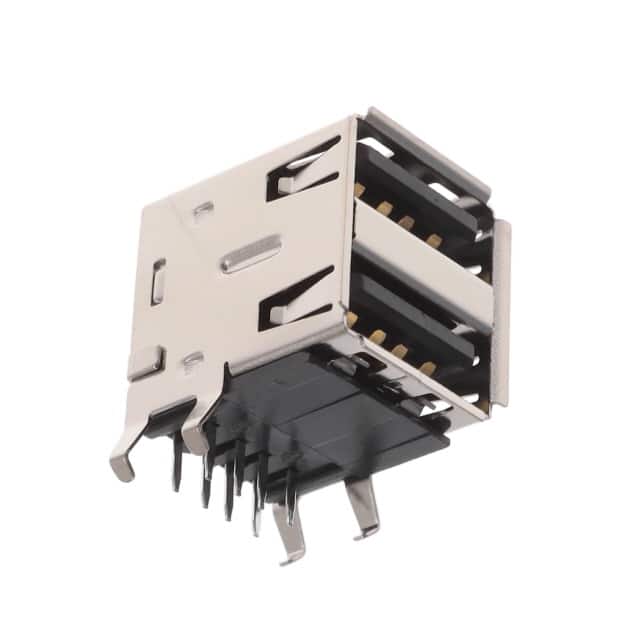 KUSBEX-ASFS2N-B-1 USB STACKED A-TYPE RECEPTACLE BL