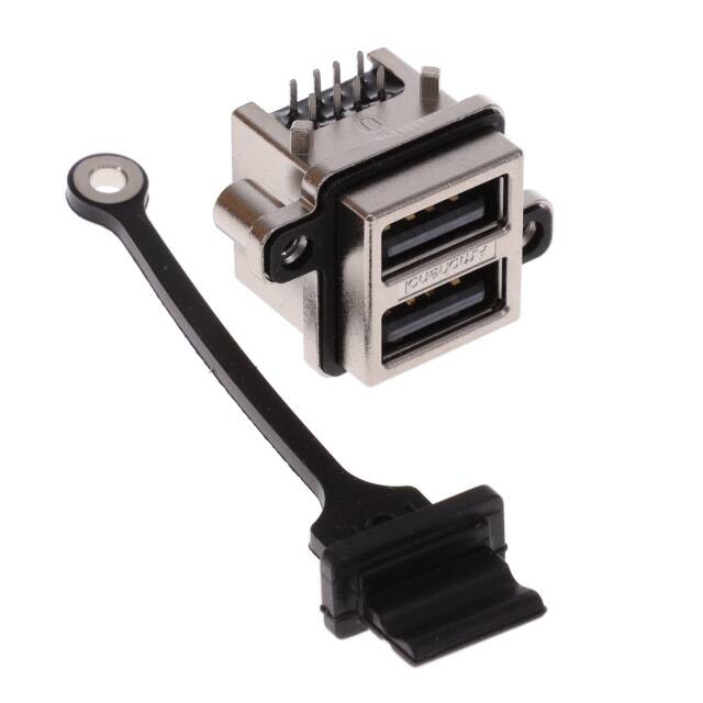 MUSBC11135 CONN RCPT USB2.0 A STACK PCB R/A