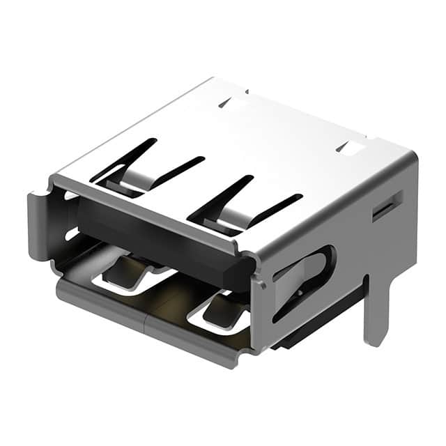 USB1046-GF-0270-L-B-A USB A SKT, TOP MOUNT, SMT, R/A,