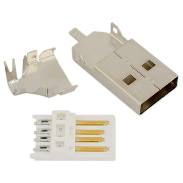 50-00467 CONN PLUG USB2.0 TYPEA 4POS SLD