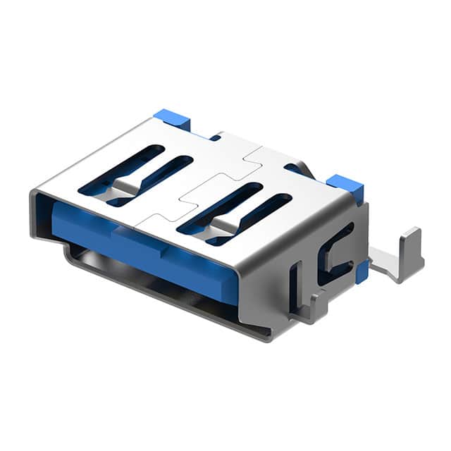 USB1115-30-B-A USB3.0 A SKT, BOTTOM MNT, TH, R/