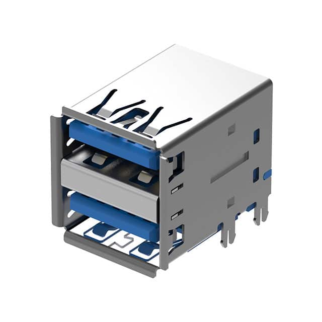 USB1100-30-A USB3.0 A DUAL SKT, THRU HOLE, R/