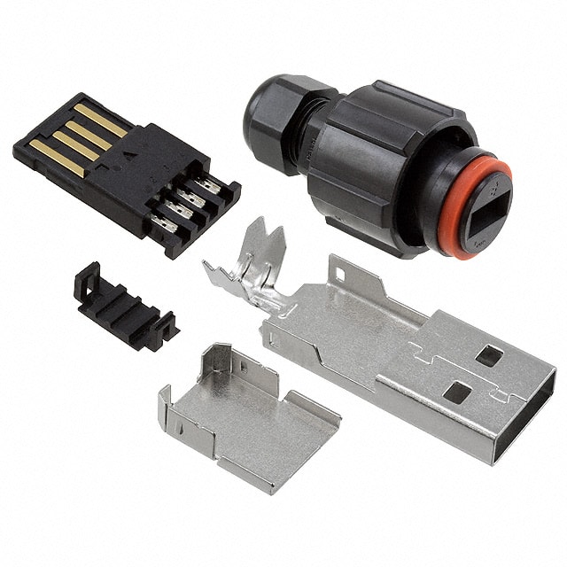 1954637-1 CONN PLUG USB2.0 TYPEA 4POS SLD