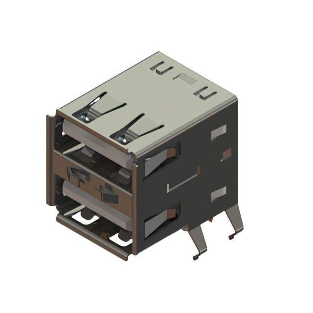 690N208P624-020 690 SERIES DUAL STACK USB TYPE-A