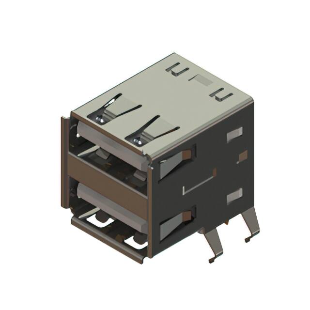690N208-124-020 690 SERIES DUAL STACK USB TYPE-A
