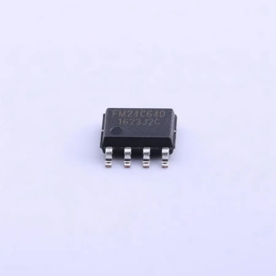 FM24C64D-SO-T-G The FUDAN MICRO FM24C64D-SO-T-G is a 64Kbit EEPROM memory IC featuring an I2C interface and a supply voltage range of 1.7V to 5.5V. It comes in an SO-8 package.