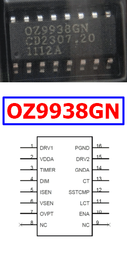 OZ9938GN The O2Micro OZ9938GN is a cost-effective CCFL controller designed for large-size LCD applications. It drives 2 to 6 CCFLs and offers multiple dimming functions.