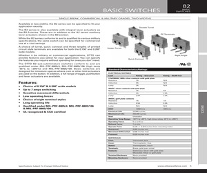 MS24547-2 The Honeywell MS24547-2 is a snap acting/limit switch with SPDT, momentary action. It is rated for 1A at 30VDC and features a panel mount design.