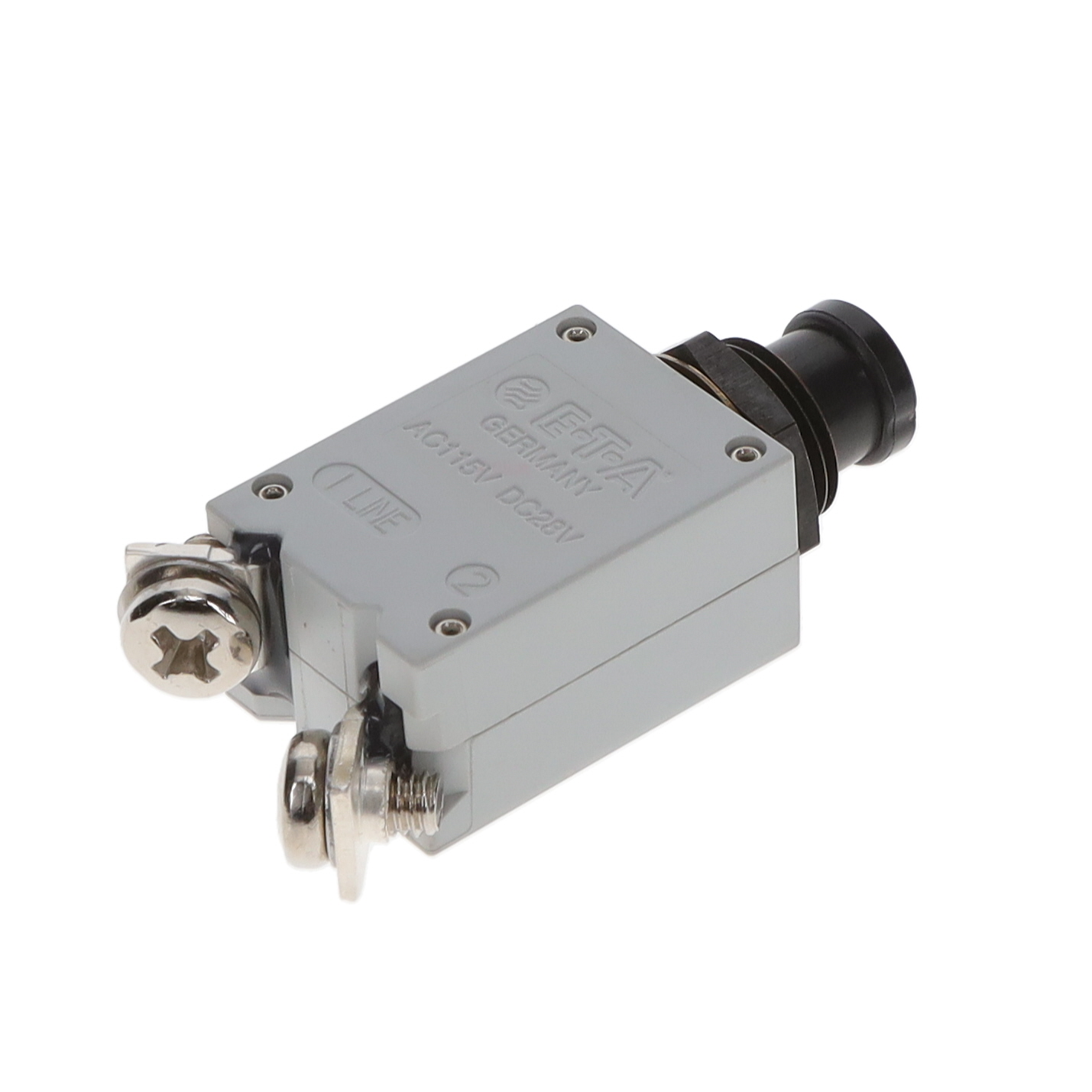 483-G411-K1M1-A1S0ZN-20A The E-T-A 483-G411-K1M1-A1S0ZN-20A is a single-pole, thermal circuit breaker designed for panel mounting. It features a 20A current rating and supports 115VAC or 28VDC operation.