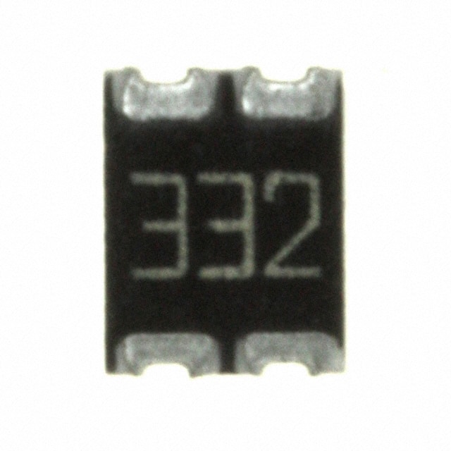 744C043332JTR RES ARRAY 2 RES 3.3K OHM 1210