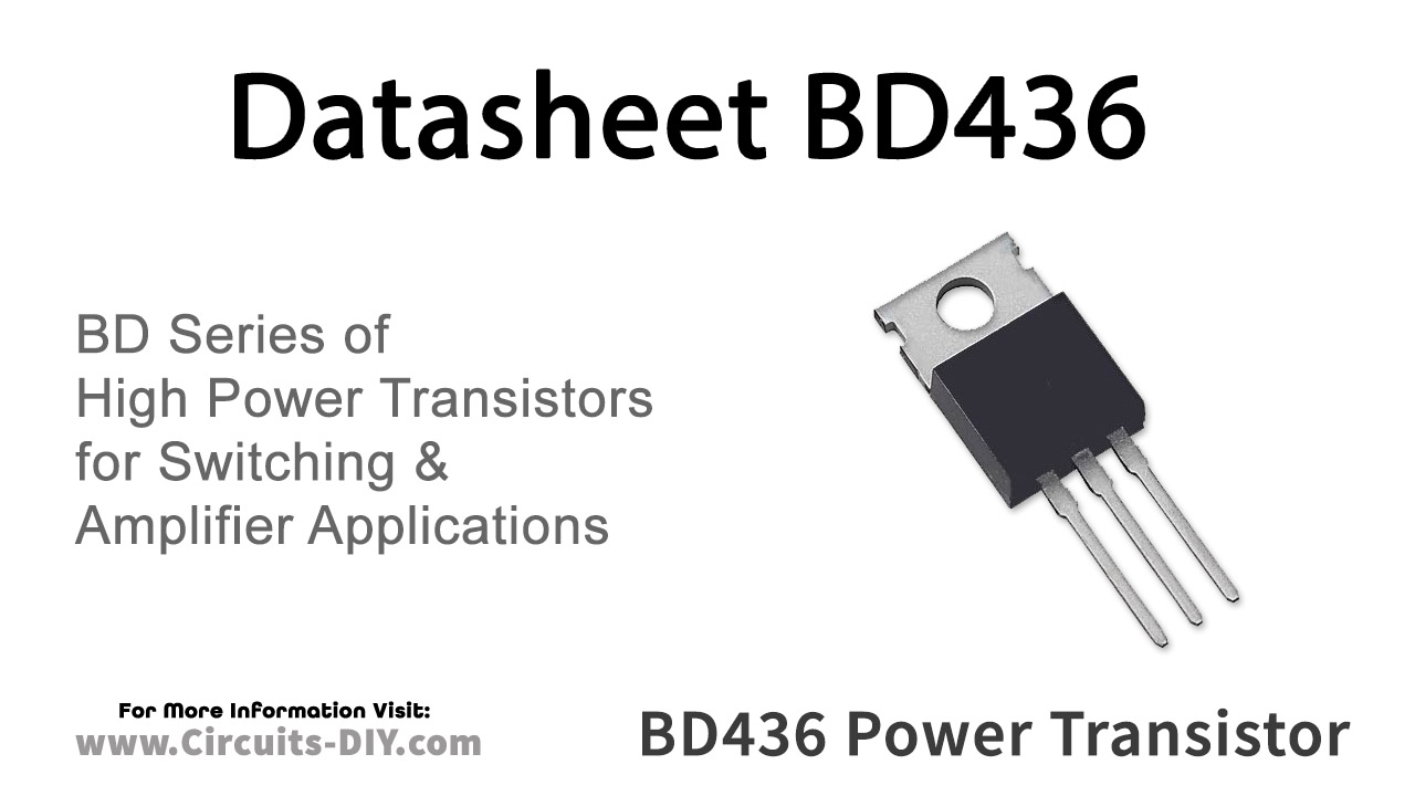 BD436 The BD436 is a PNP power transistor from Luguang Electronic Technology Co Ltd, designed for medium power linear and switching applications. It features a VCEO(SUS) of -32V and a collector current of 4A.