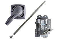EHV5-12 The American Electrical Inc. EHV5-12 is an extended disconnect handle designed for UTS800 and UTS1200 circuit breakers. It operates at up to 600 Vdc.