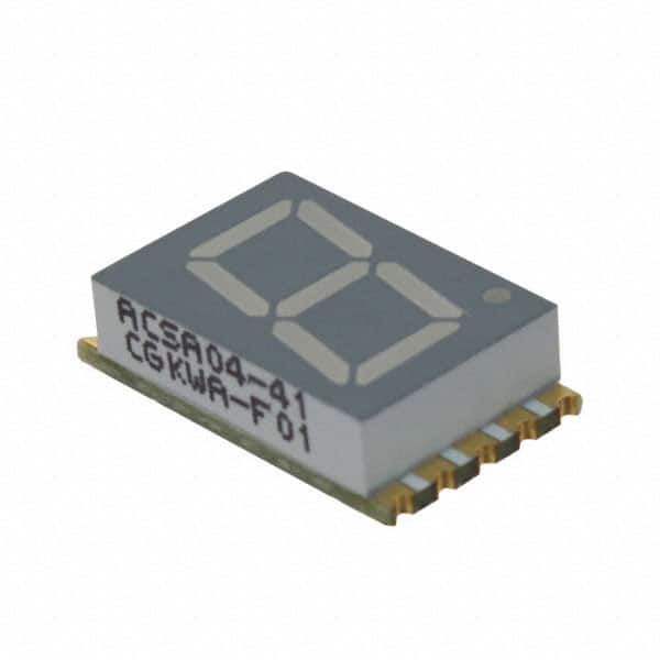 ACSA04-41CGKWA-F01 DISPLAY 7SEG 0.4" SGL GRN 10SMD