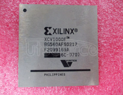 XCV1000-6BG560C The Xilinx XCV1000-6BG560C is a Field Programmable Gate Array (FPGA). It features RoHS3 compliance and an MSL 1 rating.