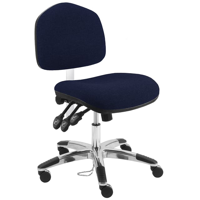 WAS-DF-TLC+NAVY BLUE BENCHPRO FABRIC ESD WIDE CHAIR D