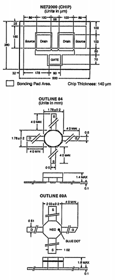 NE72084 The NEC NE72084 is a general-purpose GaAs MESFET designed for RF applications. It offers low noise figure and high gain through 8 GHz.