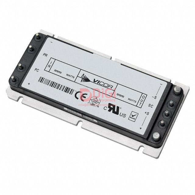 V110A24H400BG The Vicor V110A24H400BG is an isolated DC DC converter module with an 8V output and 37.5A current capability, delivering 300W of power. It operates with an input voltage range of 66V to 154V.
