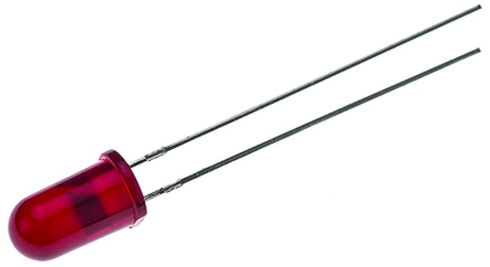 L-7113ID This Kingbright L-7113ID-12V is a red LED with a 14V forward voltage and a T-1 3/4 (5 mm) package. It is designed for through-hole mounting.