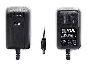 RDL PS-24AS The Radio Design Labs RDL PS-24AS is a 24 VDC, 500 mA AC/DC switching power supply designed for North American outlets. It features Energy Star Level VI efficiency.