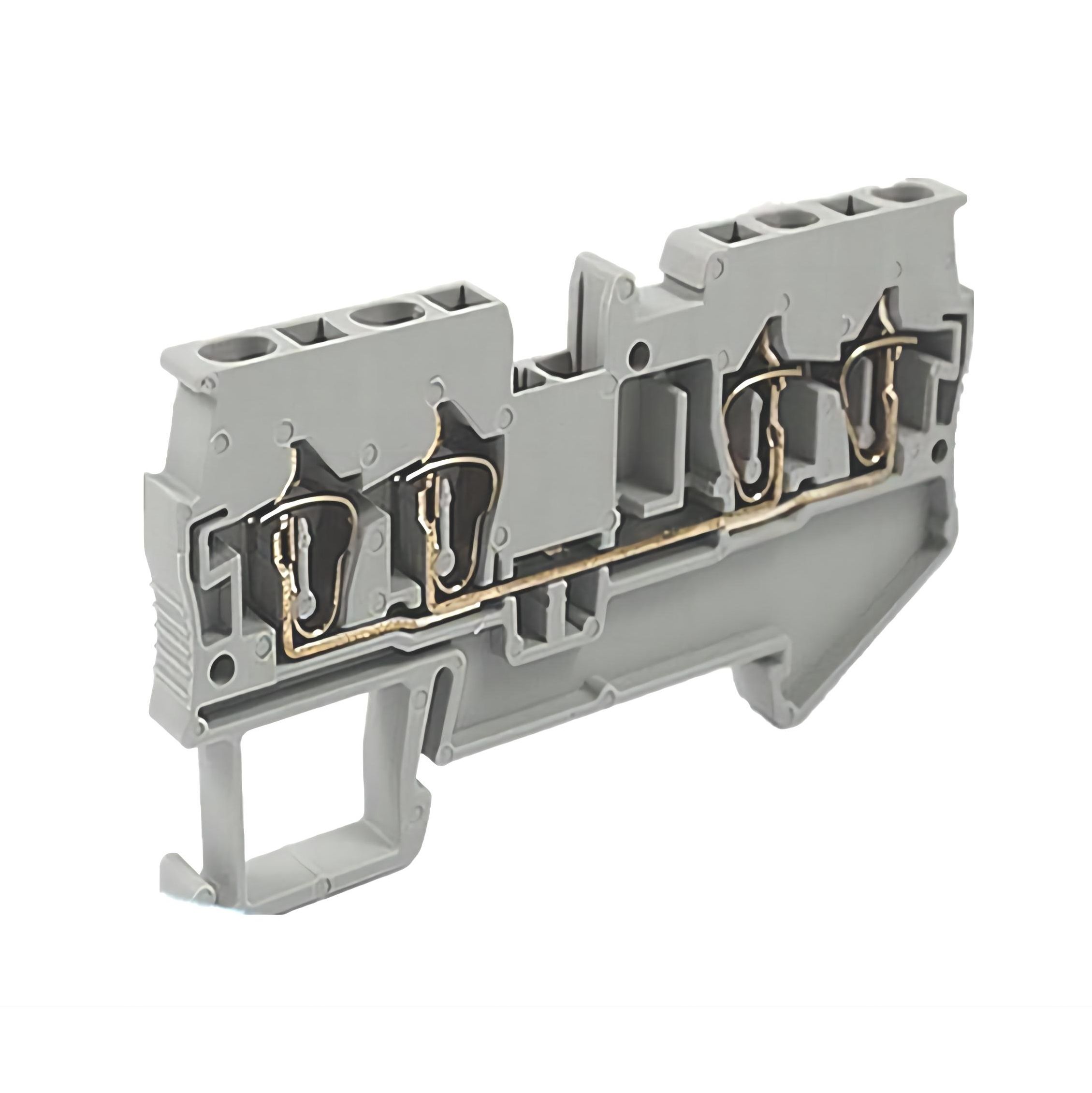 IEC60947-7-1 This is a spring type terminal block from Phoenix Contact, model IEC60947-7-1. It operates at 800V and has a current rating of 24A.