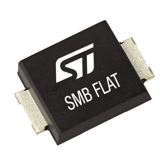 STPST3H100UF The STMicroelectronics STPST3H100UF is a 100V, 3A Power Schottky Trench Diode. It offers a typical forward voltage of 0.5V at 3A.