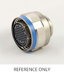 D38999/26FE35PN Circular connector plug with 55 male pins, gold contacts, crimp termination, and free hanging mounting. Suitable for environment resistant applications.