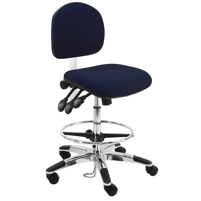 LAT-DFA-TLC+NAVY BLUE BENCHPRO FABRIC ESD CHAIR WITH 1